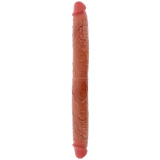 Doppeldildo Get Real Doppelendes Silikon Karamell 46 cm