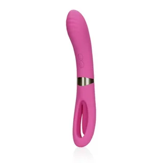 G-Punkt-Vibrator doppelseitig mit Flatterfunktion Rosa