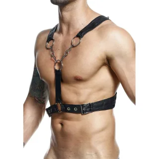 Harness für den Oberkörper mit O-Ringen Schwarz Einheitsgröße