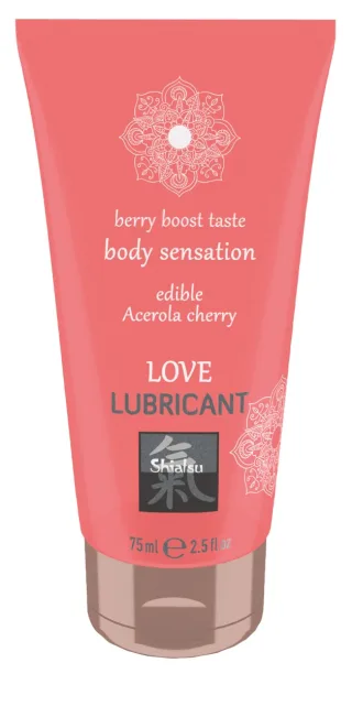 Shiatsu - Acerola Kirsche - Edible Love - Gleitgel mit Geschmack - transparent - 75 ml