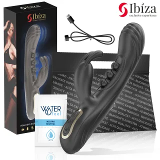 Rabbit-Vibrator Ibiza Technology mit Pulsation Schwarz