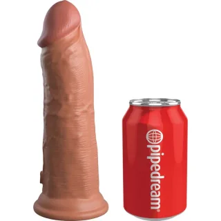 Elite Vibro-Dildo aus Silikon Karamell 20,3 cm