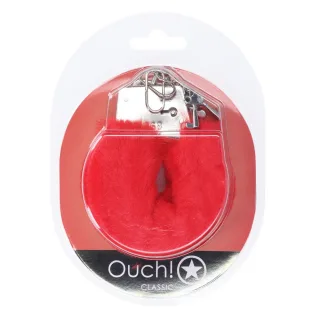 Plüsch-Handschellen Rot Modell 3