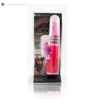 Rabbit-Vibrator Cute Baby mit Perlen und Rotation Rosa 23 x 4 cm
