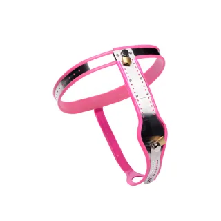 Keuschheitsgürtel für Damen aus Edelstahl verstellbar Pink 9,5 cm