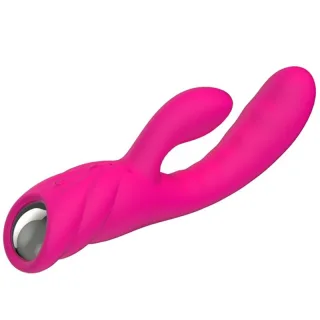 Rabbit-Vibrator Pure mit Wärmefunktion Pink 20,7 cm