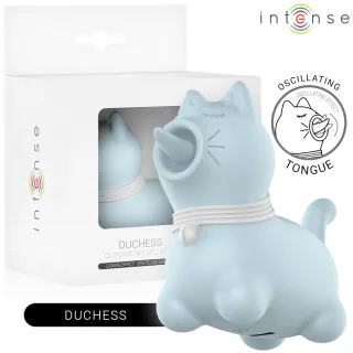 Auflegevibrator Intense Duchess mit oszillierender Zunge Blau