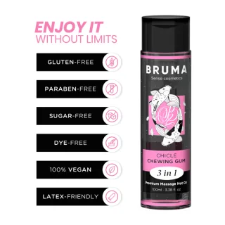 Massageöl Bruma Premium 3-in-1 mit Wärmeeffekt Kaugummi 100 ml