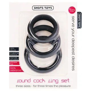 Penisring-Set rund Schwarz