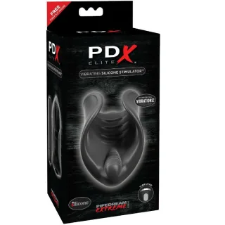 Masturbator PDX Elite Silikon-Stimulator fürs Frenulum Schwarz