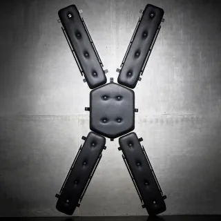 Andreaskreuz Schwarz 182,9 cm