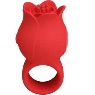 Vibrator Jae Rose für den Finger mit 10 Modi Rot