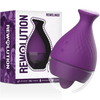 Auflegevibrator Rewolution Rewolingo mit Zunge Lila