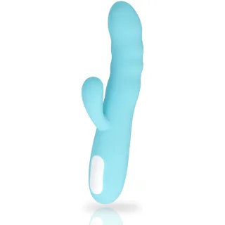 Rabbit-Vibrator Eiffel mit Rotation Hellblau 20,7 x 3,5 cm