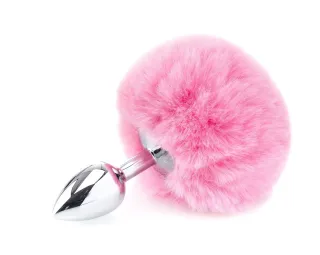 Fluffy Bunny Tail - pink