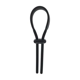 Penisring aus Silikon verstellbar Schwarz