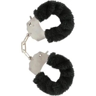 Handschellen Furry Fun mit Plüsch Schwarz