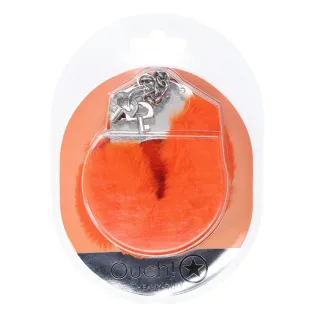 Plüsch-Handschellen robust Orange