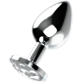 Analplug mit Kristall L 4 x 9 cm