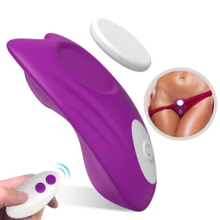 Slip-Vibrator Butterfly mit Fernbedienung Lila 8,2 x 5 cm