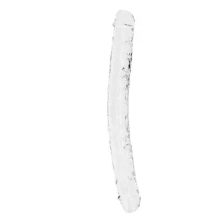 Doppeldildo realistisch Transparent 34 cm