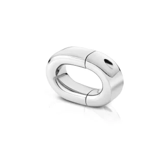 Ovales Hodengewicht / Hodenring in schlichtem Design, aus medizinischen Edelstahl, Innen ? 25 x 40 mm / H?he : 25 mm