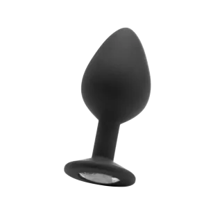 Analplug Diamant groß Schwarz 8 x Ø 3,5 cm