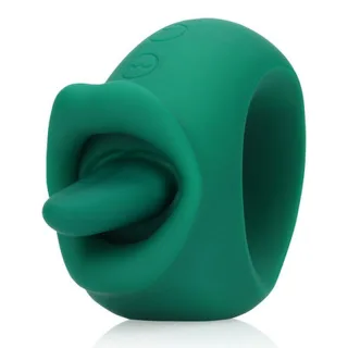 Klitoris-Vibrator mit Leck-Funktion Grün